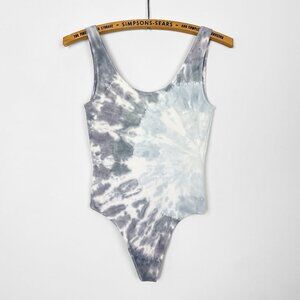 Aritzia Wilfred Free Tie Dye Blue Bodysuit Small